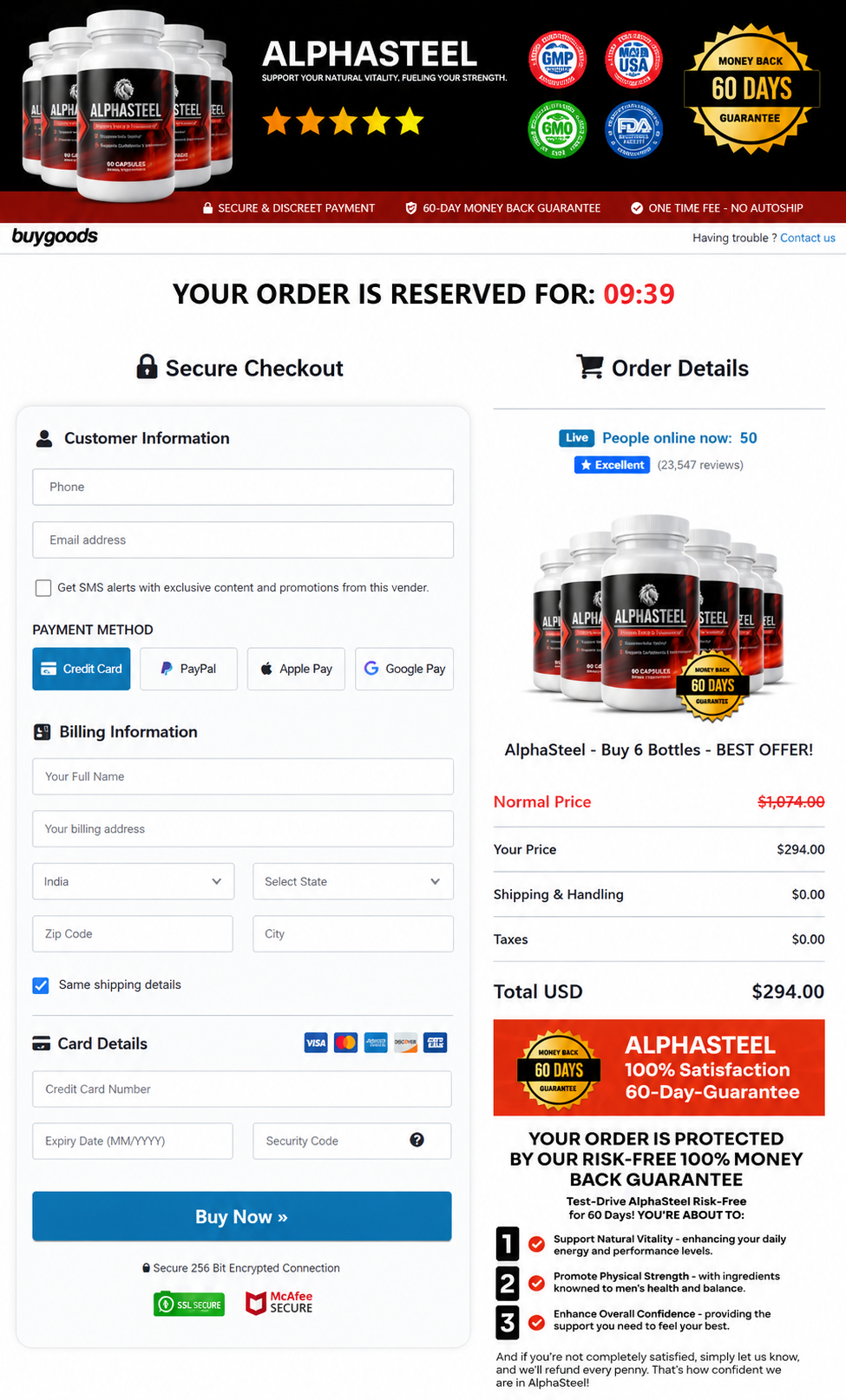 Checkout Page